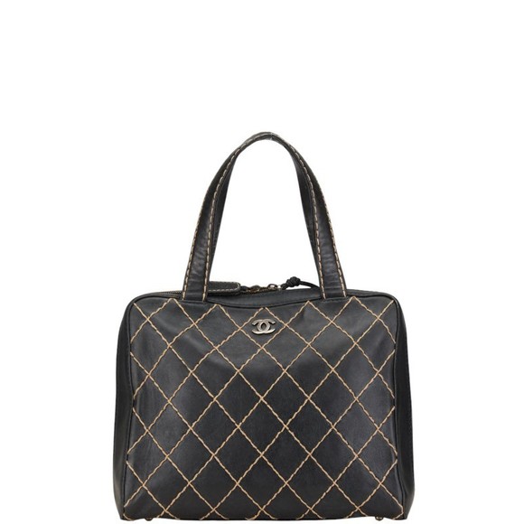 Chanel Large Surpique Bowler Bag Black - Picture 1 of 10